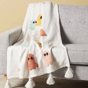 VIRAL TIK TOK HALLOWEEN COLORFUL GHOST THROW BLANKET!!